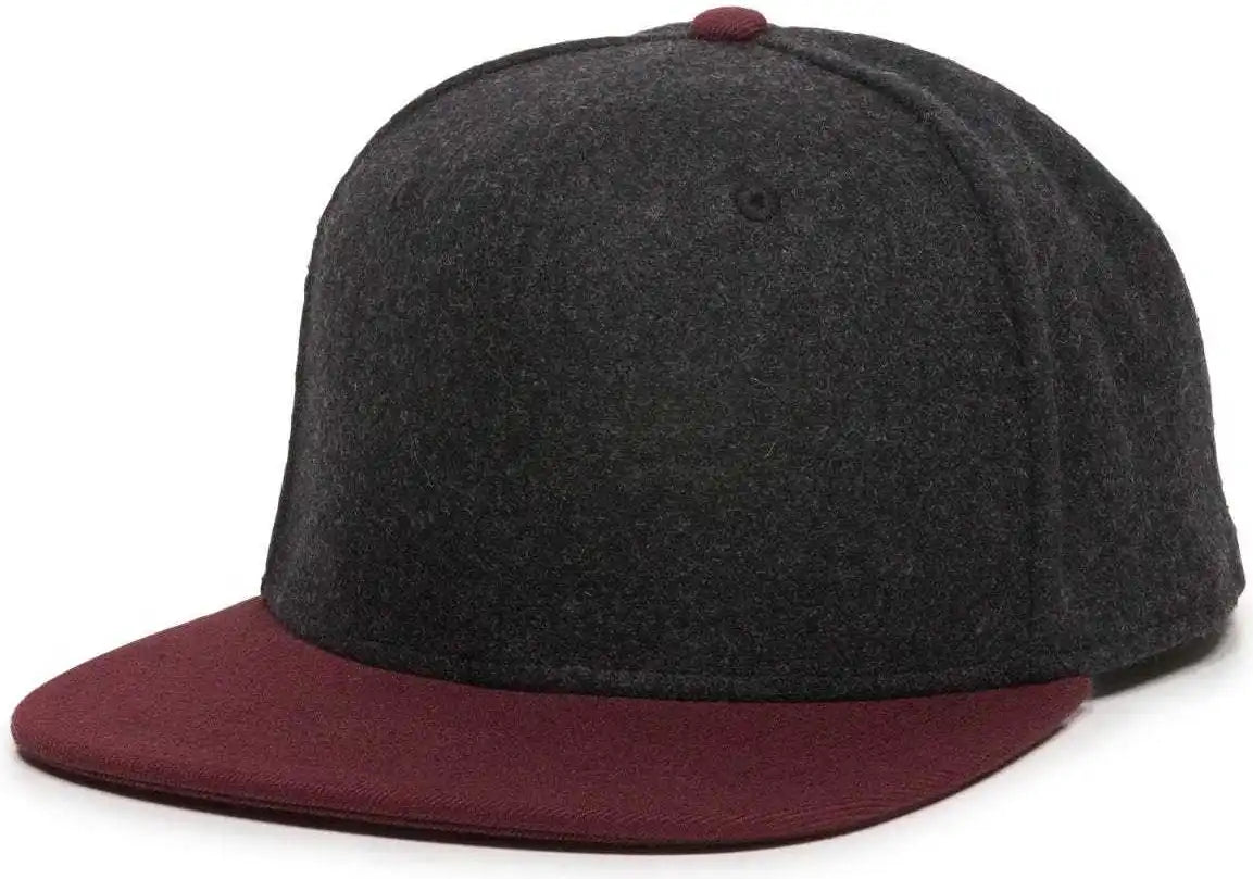 Oc Sports Redlbl104 Adjustable Flat Bill Cap Black Wine / 6 7/8’’ 7 1/2’’