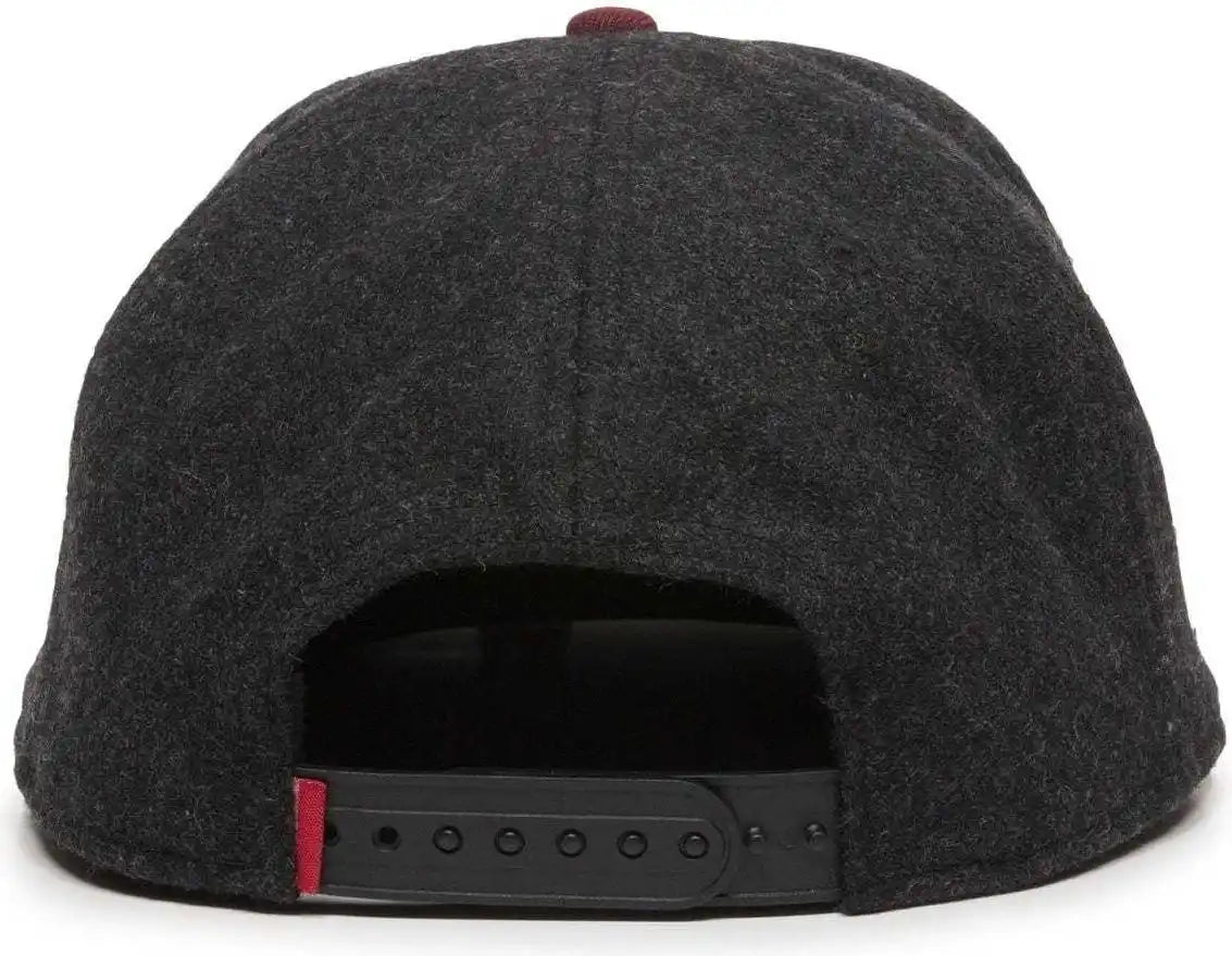 Oc Sports Redlbl104 Adjustable Flat Bill Cap Black Wine / 6 7/8’’ 7 1/2’’