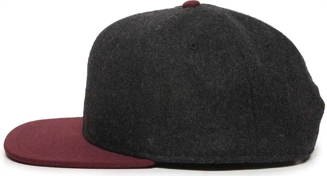 Oc Sports Redlbl104 Adjustable Flat Bill Cap Black Wine / 6 7/8’’ 7 1/2’’