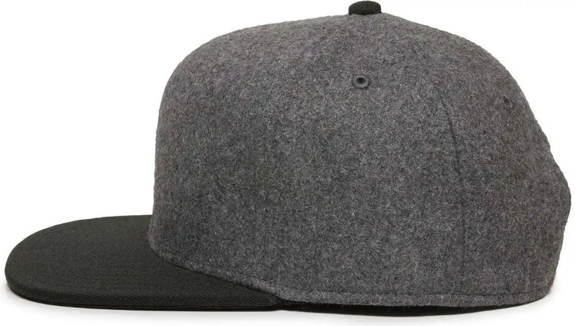 Oc Sports Redlbl104 Adjustable Flat Bill Cap - Charcoal Black - Dark Gray / 6 7/8’’ - 7 1/2’’
