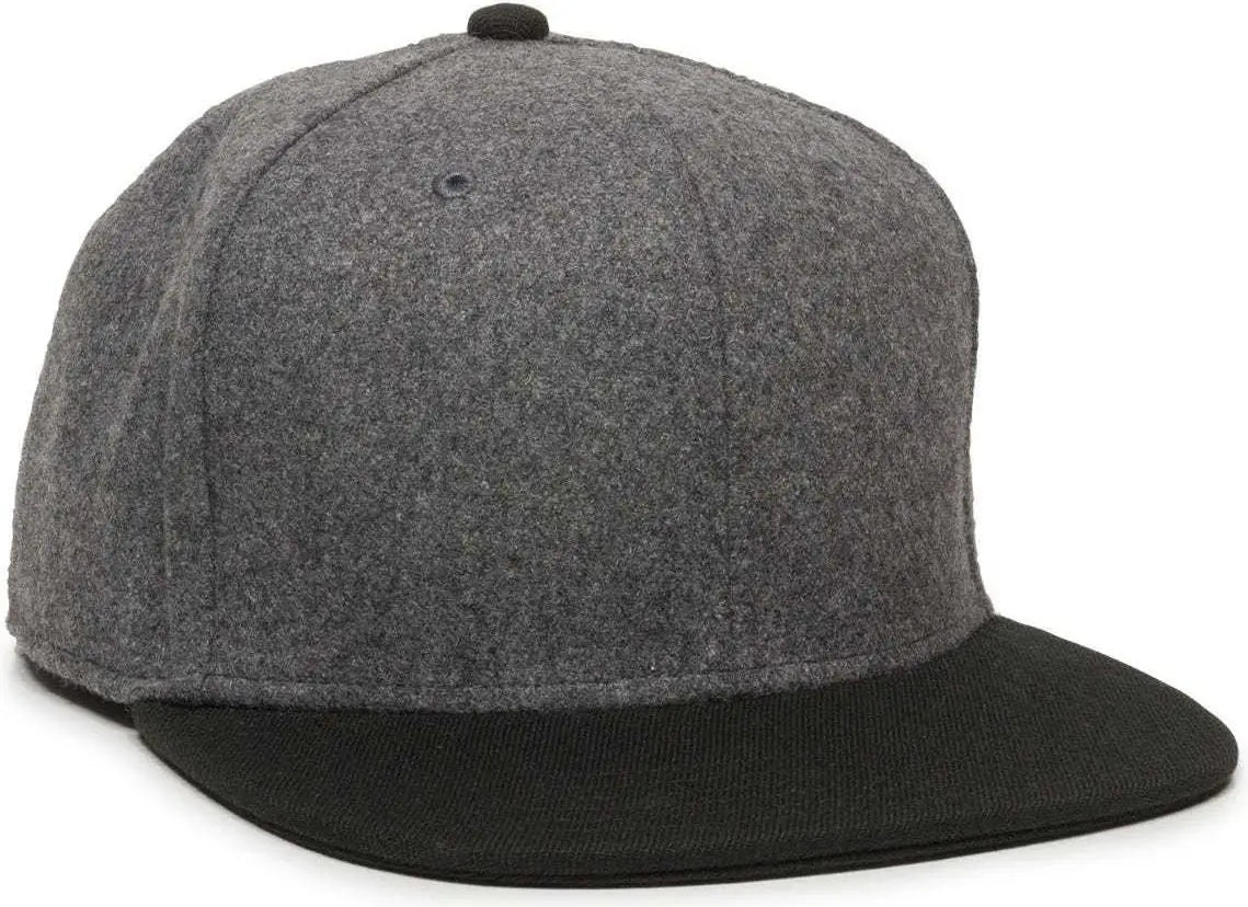 Oc Sports Redlbl104 Adjustable Flat Bill Cap - Charcoal Black - Dark Gray / 6 7/8’’ - 7 1/2’’