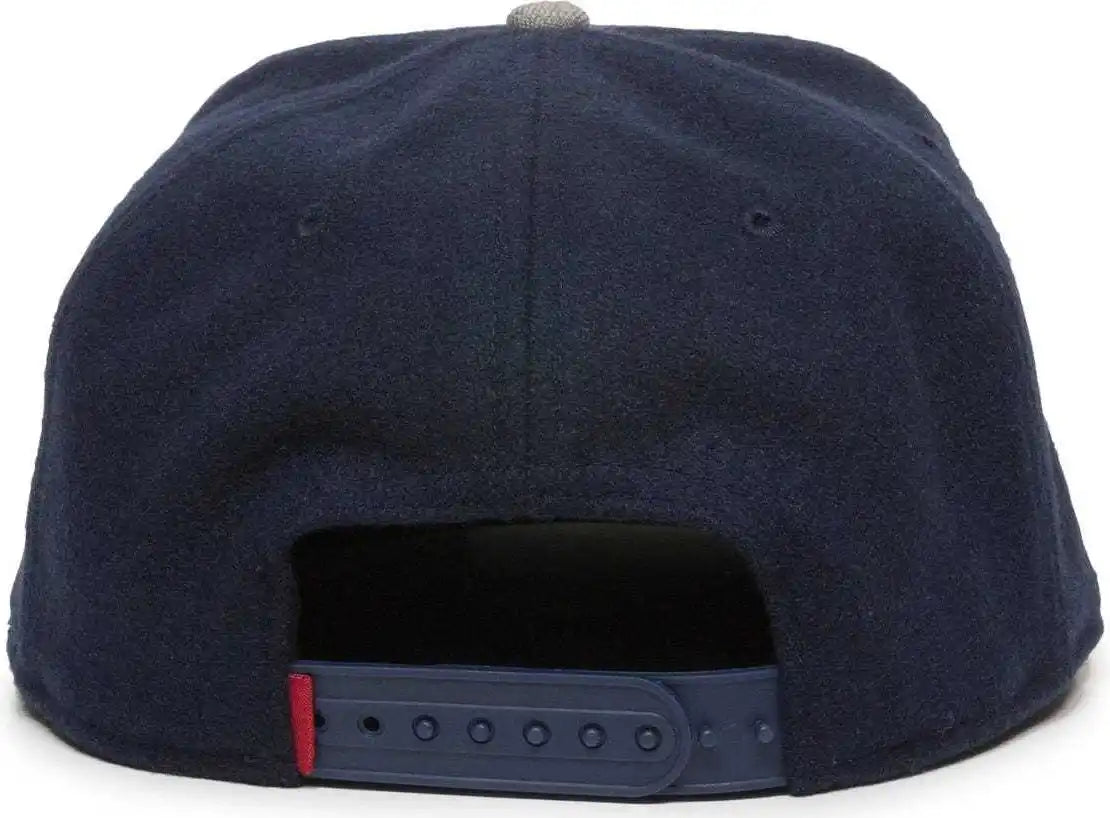 Oc Sports Redlbl104 Adjustable Flat Bill Cap - Navy Light Grey - Gray / 6 7/8’’ - 7 1/2’’