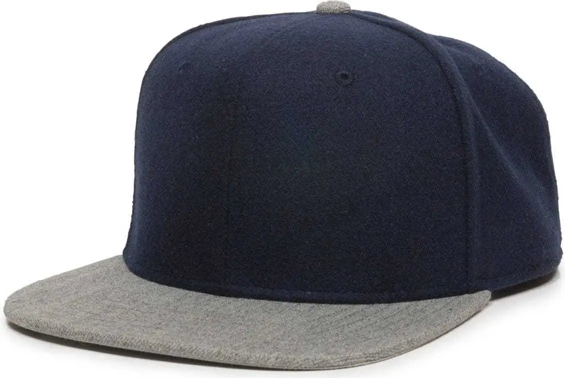 Oc Sports Redlbl104 Adjustable Flat Bill Cap - Navy Light Grey - Gray / 6 7/8’’ - 7 1/2’’