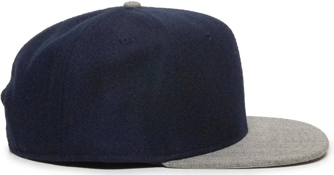 Oc Sports Redlbl104 Adjustable Flat Bill Cap - Navy Light Grey - Gray / 6 7/8’’ - 7 1/2’’