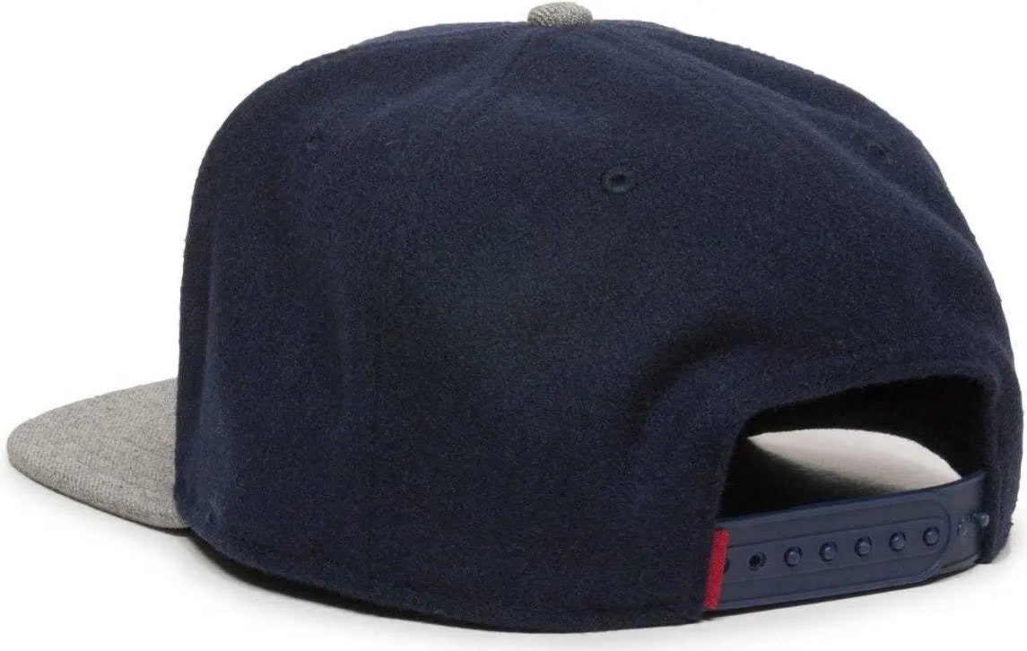 Oc Sports Redlbl104 Adjustable Flat Bill Cap - Navy Light Grey - Gray / 6 7/8’’ - 7 1/2’’