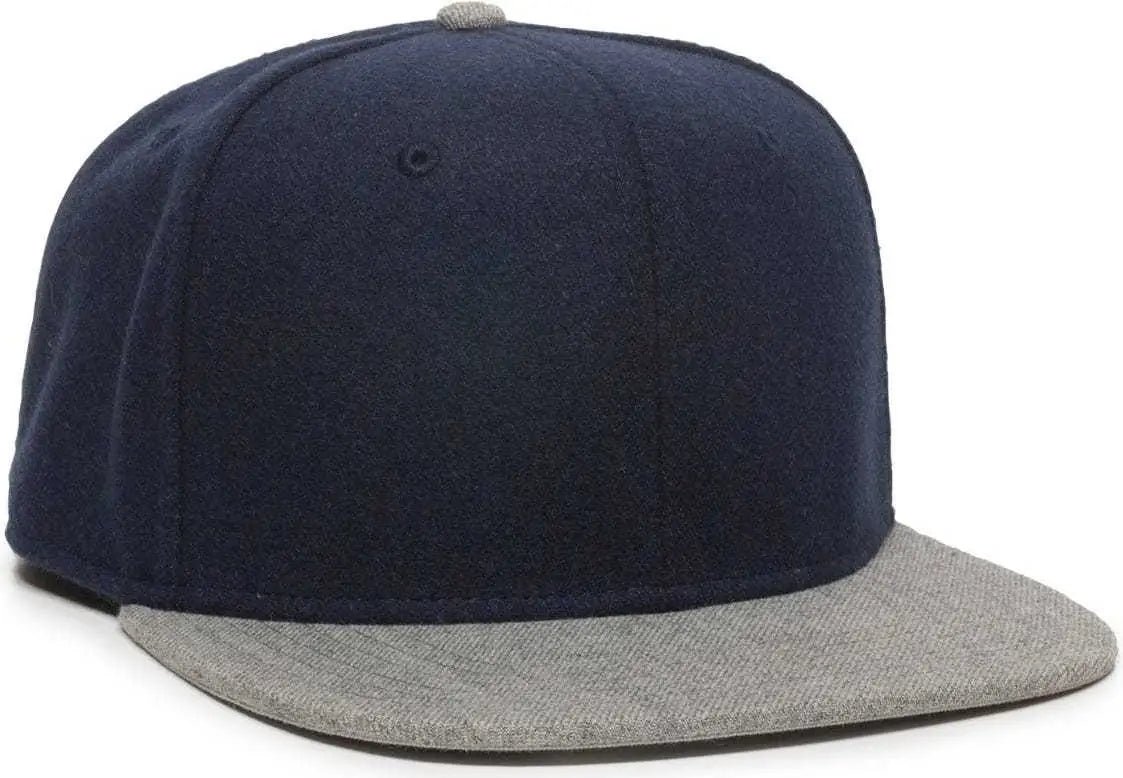 Oc Sports Redlbl104 Adjustable Flat Bill Cap - Navy Light Grey - Gray / 6 7/8’’ - 7 1/2’’