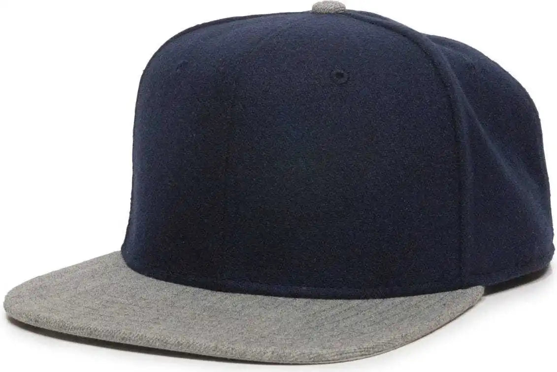 Oc Sports Redlbl104 Adjustable Flat Bill Cap - Navy Light Grey - Gray / 6 7/8’’ - 7 1/2’’