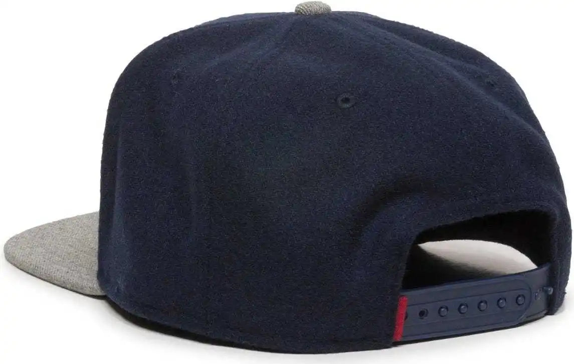 Oc Sports Redlbl104 Adjustable Flat Bill Cap - Navy Light Grey - Gray / 6 7/8’’ - 7 1/2’’