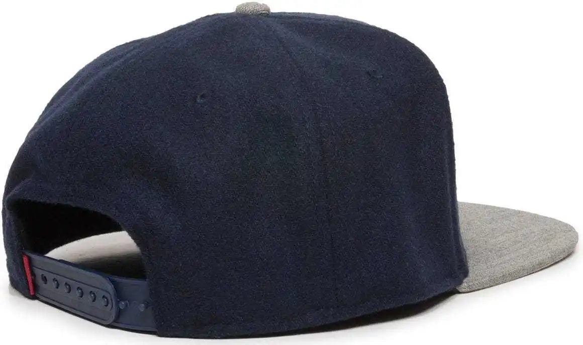 Oc Sports Redlbl104 Adjustable Flat Bill Cap - Navy Light Grey - Gray / 6 7/8’’ - 7 1/2’’