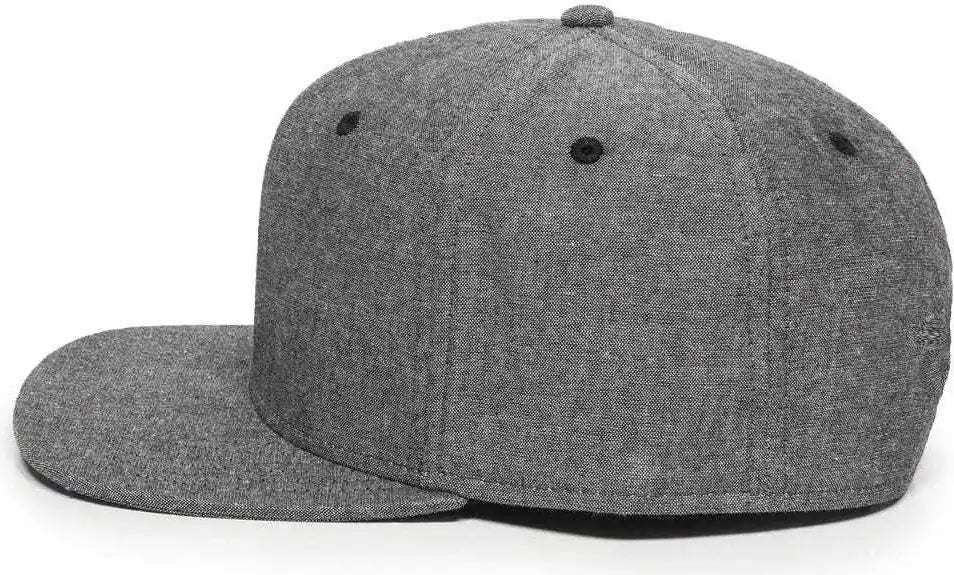 Oc Sports Redlbl105 Adjustable Flat Bill Heathered Cap - Charcoal - Dark Gray / 6 7/8’’ - 7 1/2’’