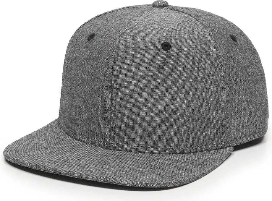 Oc Sports Redlbl105 Adjustable Flat Bill Heathered Cap - Charcoal - Dark Gray / 6 7/8’’ - 7 1/2’’