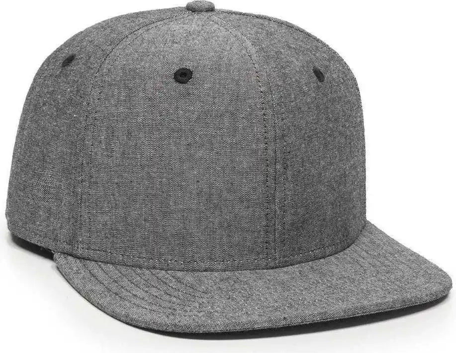 Oc Sports Redlbl105 Adjustable Flat Bill Heathered Cap - Charcoal - Dark Gray / 6 7/8’’ - 7 1/2’’