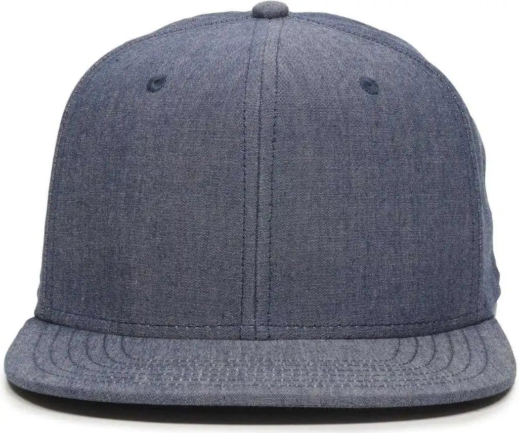 Oc Sports Redlbl105 Adjustable Flat Bill Heathered Cap - Navy - 6 7/8’’ - 7 1/2’’