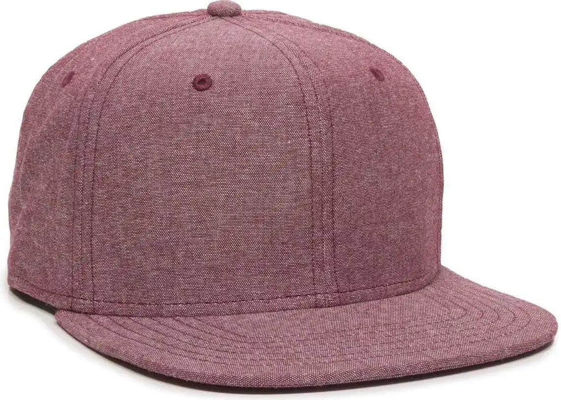 Oc Sports Redlbl105 Adjustable Flat Bill Heathered Cap - Red - 6 7/8’’ - 7 1/2’’