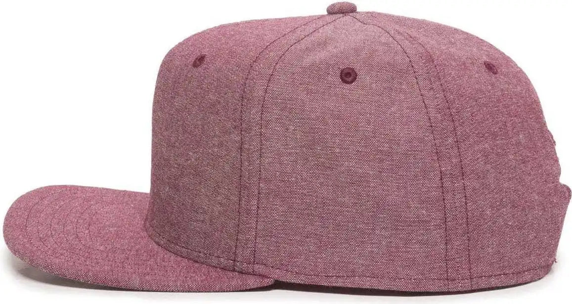 Oc Sports Redlbl105 Adjustable Flat Bill Heathered Cap - Red - 6 7/8’’ - 7 1/2’’