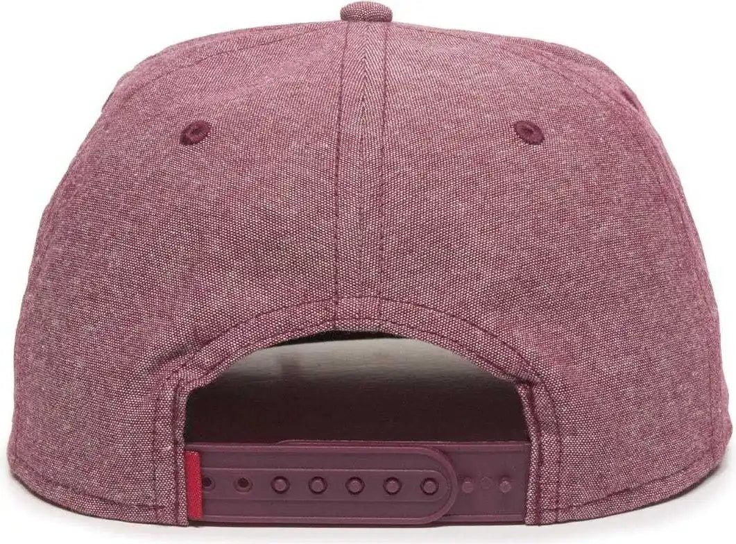 Oc Sports Redlbl105 Adjustable Flat Bill Heathered Cap - Red - 6 7/8’’ - 7 1/2’’