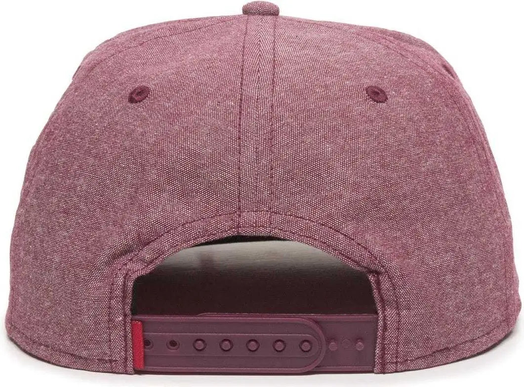 Oc Sports Redlbl105 Adjustable Flat Bill Heathered Cap - Red - 6 7/8’’ - 7 1/2’’