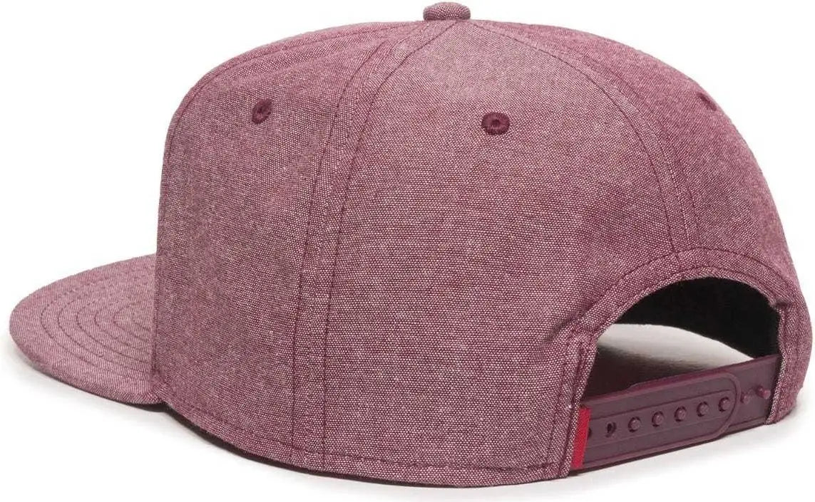 Oc Sports Redlbl105 Adjustable Flat Bill Heathered Cap - Red - 6 7/8’’ - 7 1/2’’