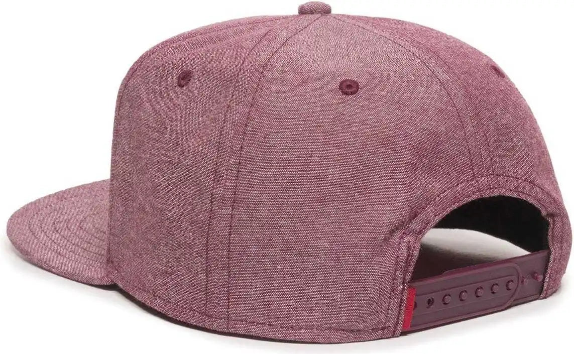 Oc Sports Redlbl105 Adjustable Flat Bill Heathered Cap - Red - 6 7/8’’ - 7 1/2’’