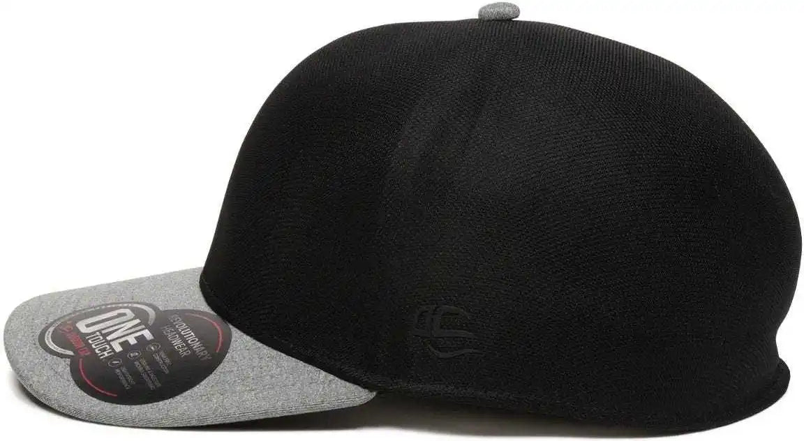 Oc Sports Reevo Flexible Fitting Cap - Black Heathered Grey