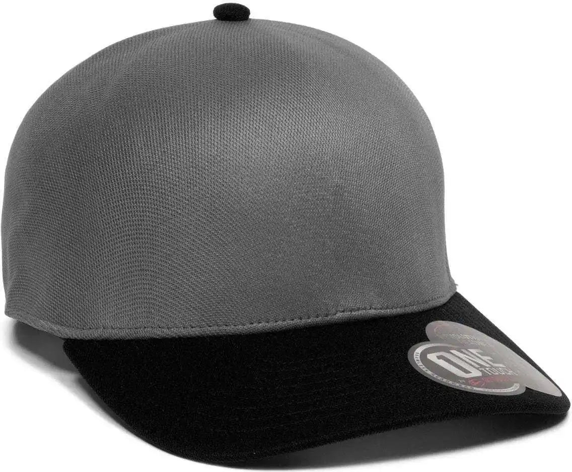 Oc Sports Reevo Flexible Fitting Cap - Graphite Black - Dark Gray / 7’’ - 7 3/8’’