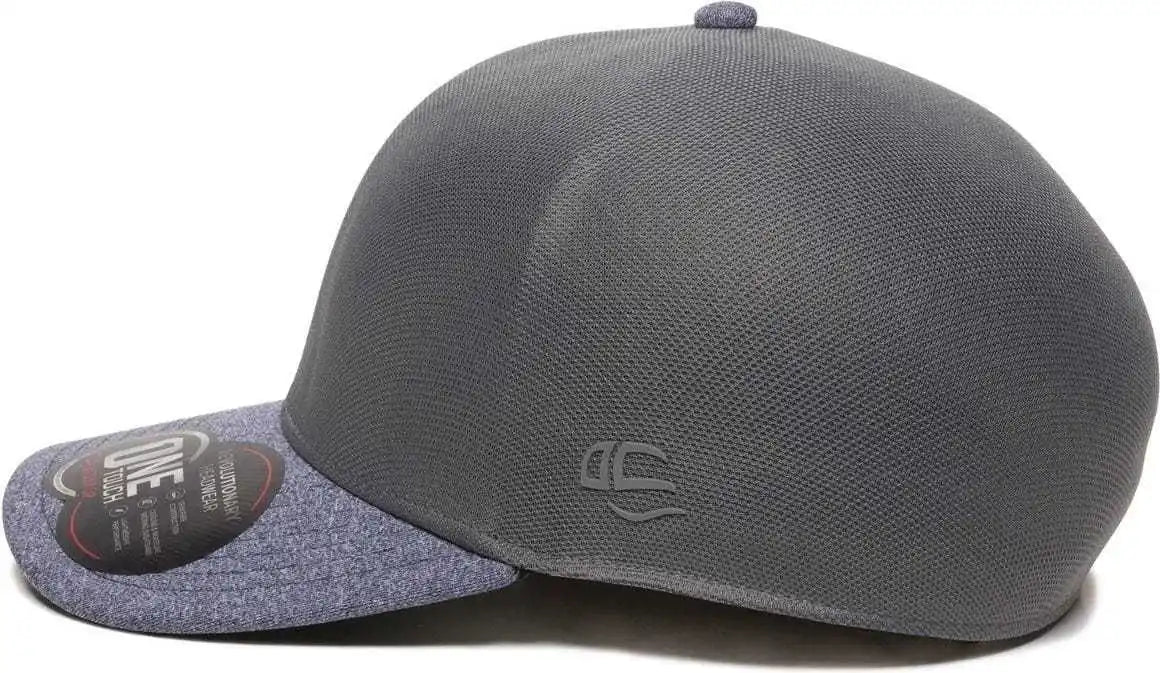 Oc Sports Reevo Flexible Fitting Cap - Graphite Heathered Navy