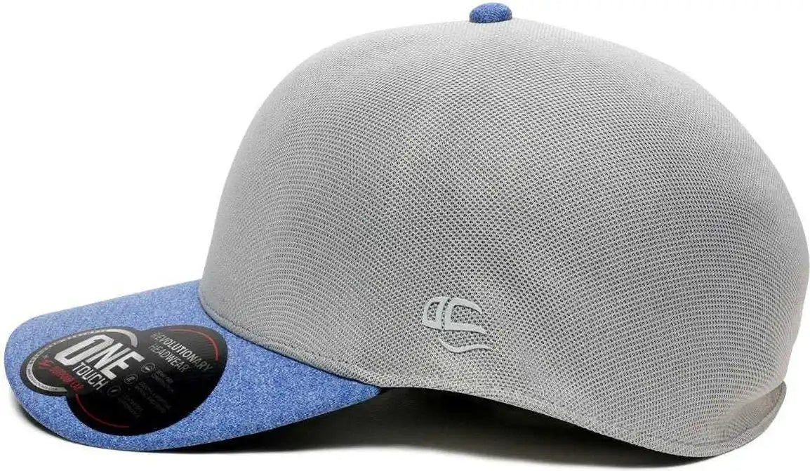 Oc Sports Reevo Flexible Fitting Cap - Light Grey Heathered Royal