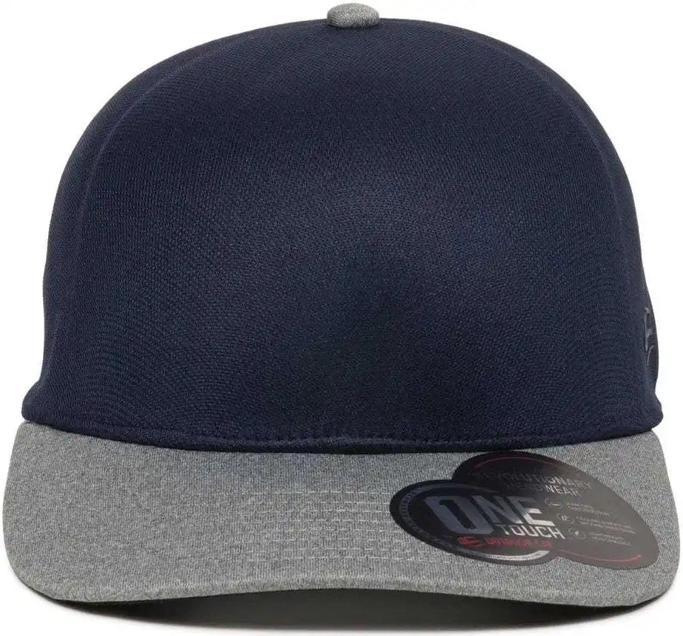 Oc Sports Reevo Flexible Fitting Cap - Navy Heathered Grey
