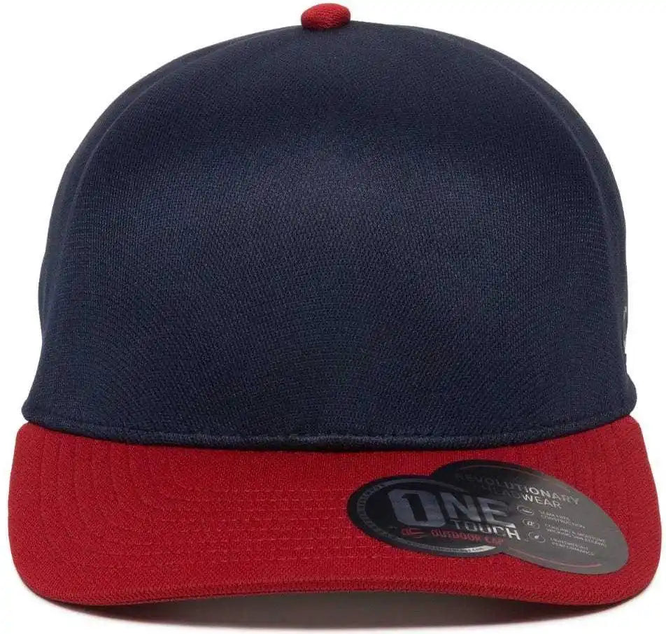 Oc Sports Reevo Flexible Fitting Cap - Navy Red