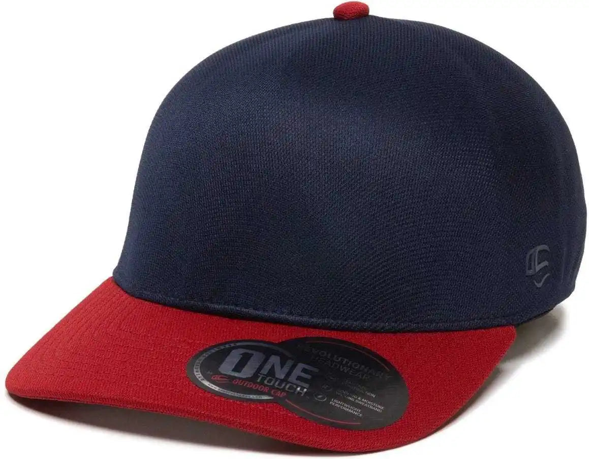 Oc Sports Reevo Flexible Fitting Cap - Navy Red