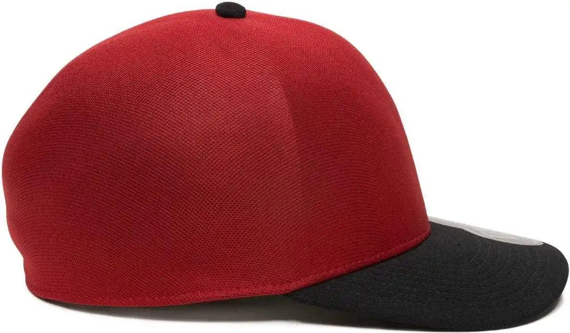 Oc Sports Reevo Flexible Fitting Cap - Red Black