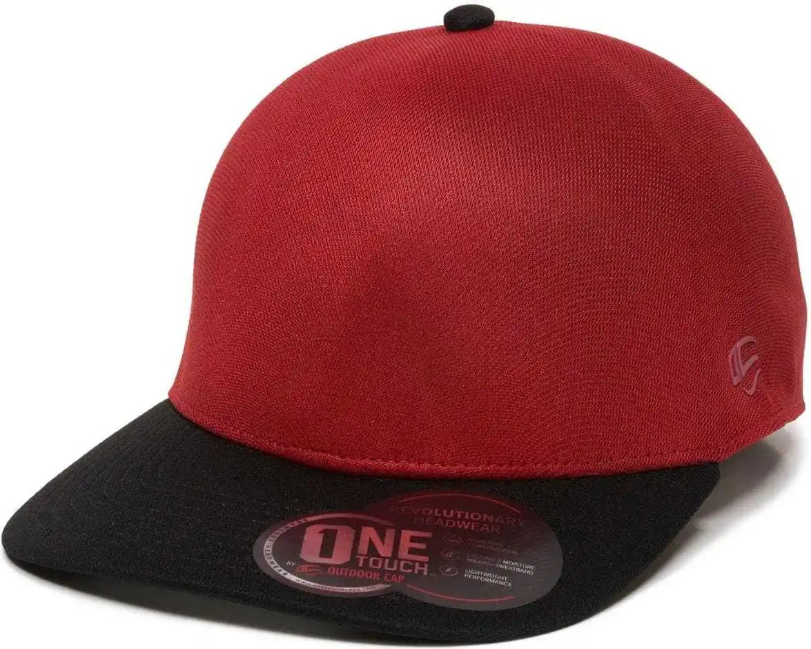 Oc Sports Reevo Flexible Fitting Cap - Red Black