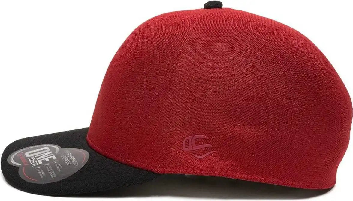 Oc Sports Reevo Flexible Fitting Cap - Red Black