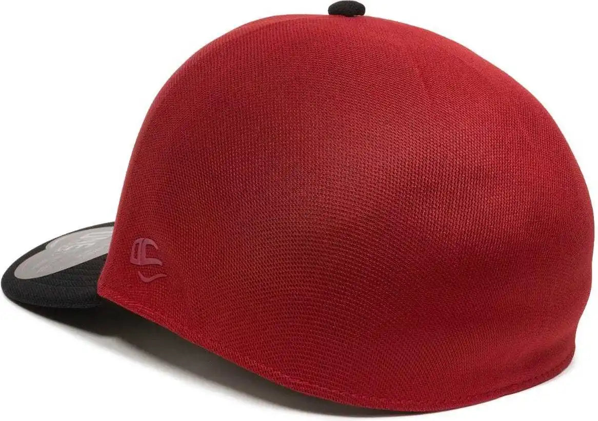 Oc Sports Reevo Flexible Fitting Cap - Red Black