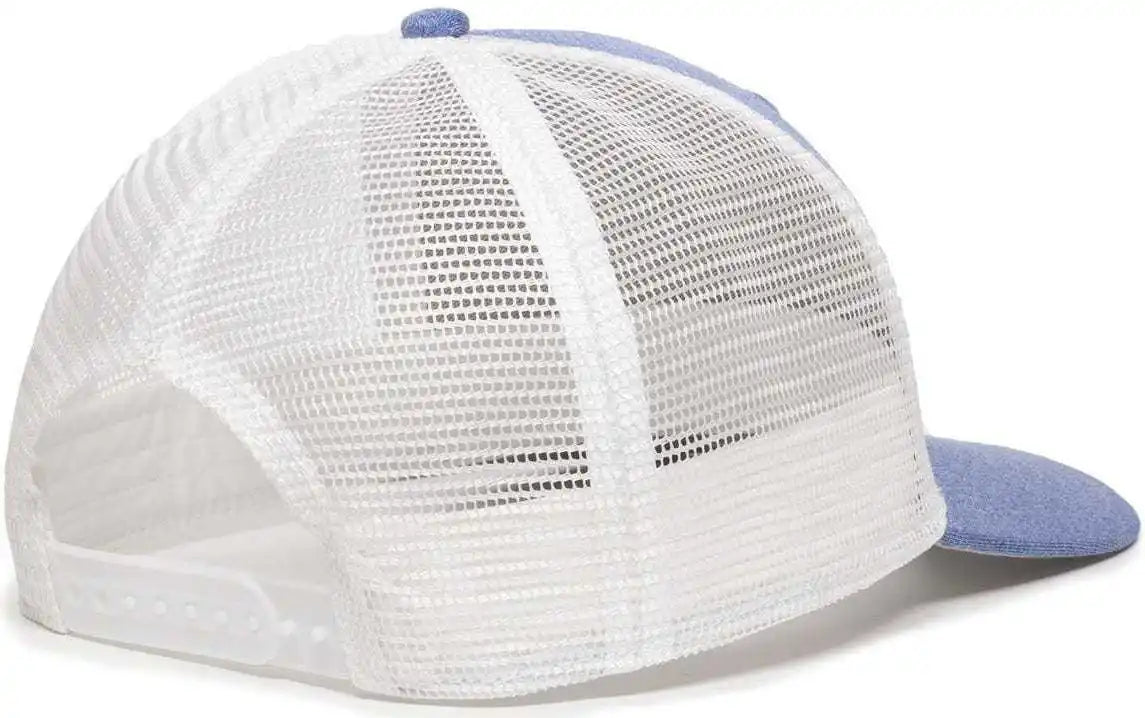 Oc Sports Rgr-100m Adjustable Mesh Back Cap - Heathered Blue White - 6 7/8’’ - 7 1/2’’