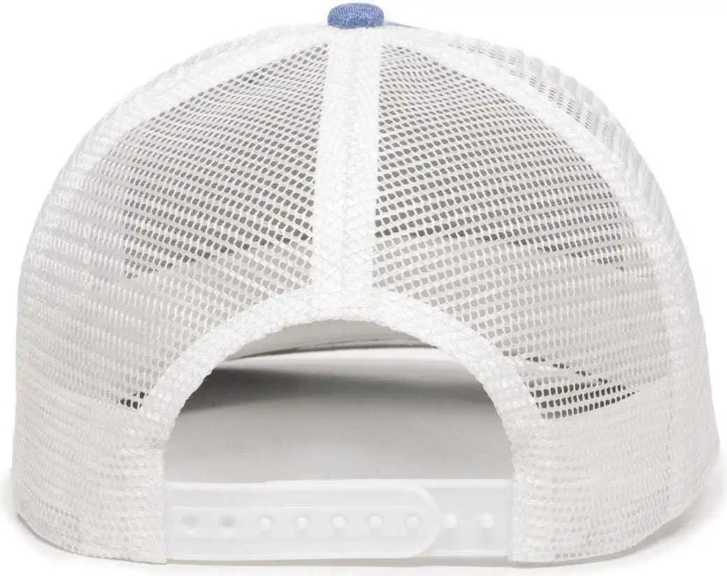 Oc Sports Rgr-100m Adjustable Mesh Back Cap - Heathered Blue White - 6 7/8’’ - 7 1/2’’