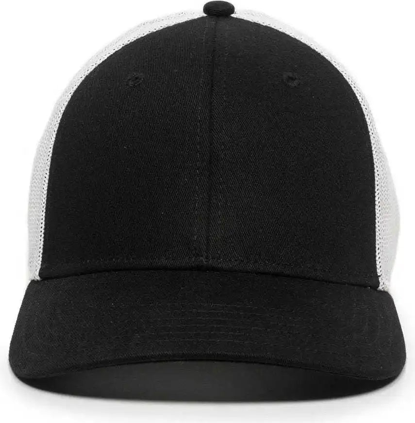 Oc Sports Rgr-360m Adjustable Mesh Back Cap - Black White - 6 7/8’’ - 7 1/2’’