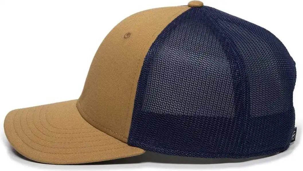 Oc Sports Rgr-360m Adjustable Mesh Back Cap - Camel Navy - Tan / 6 7/8’’ - 7 1/2’’