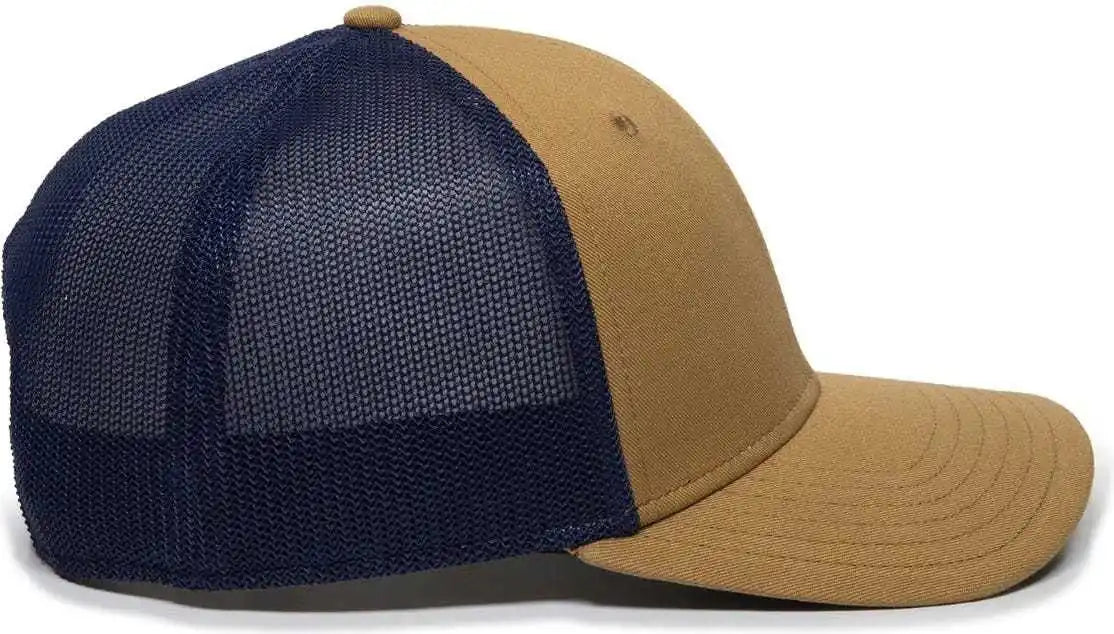 Oc Sports Rgr-360m Adjustable Mesh Back Cap - Camel Navy - Tan / 6 7/8’’ - 7 1/2’’