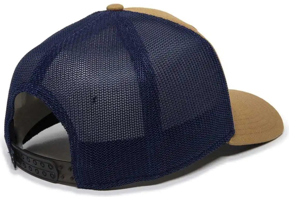 Oc Sports Rgr-360m Adjustable Mesh Back Cap - Camel Navy - Tan / 6 7/8’’ - 7 1/2’’