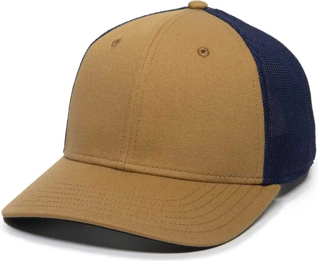 Oc Sports Rgr-360m Adjustable Mesh Back Cap - Camel Navy - Tan / 6 7/8’’ - 7 1/2’’
