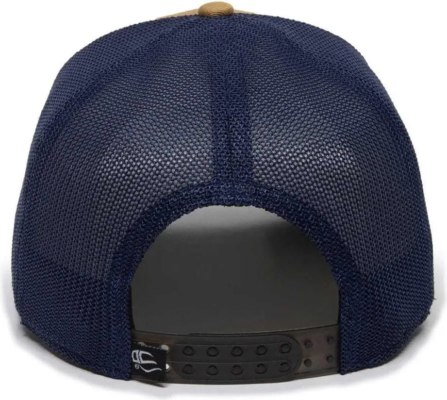Oc Sports Rgr-360m Adjustable Mesh Back Cap - Camel Navy - Tan / 6 7/8’’ - 7 1/2’’