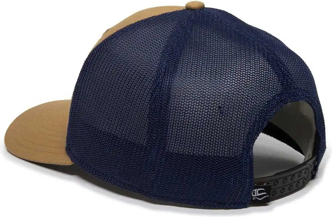 Oc Sports Rgr-360m Adjustable Mesh Back Cap - Camel Navy - Tan / 6 7/8’’ - 7 1/2’’