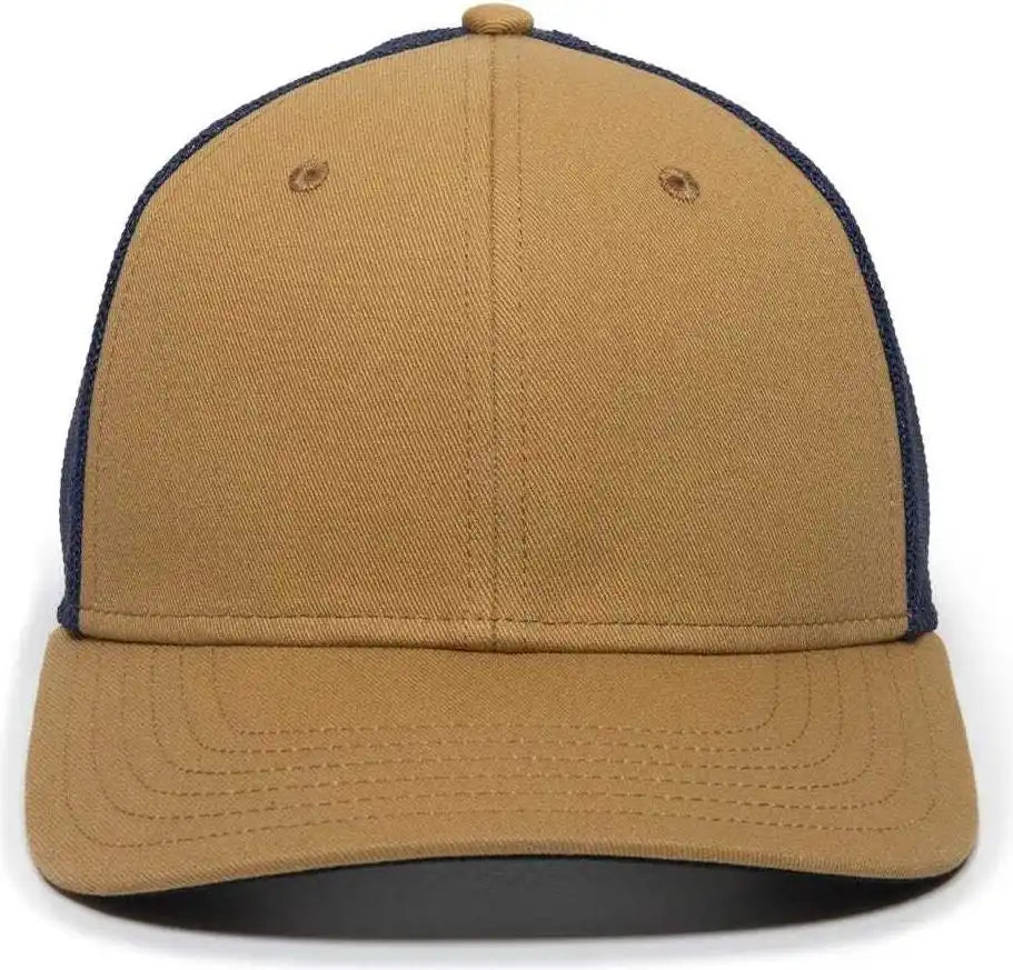 Oc Sports Rgr-360m Adjustable Mesh Back Cap - Camel Navy - Tan / 6 7/8’’ - 7 1/2’’