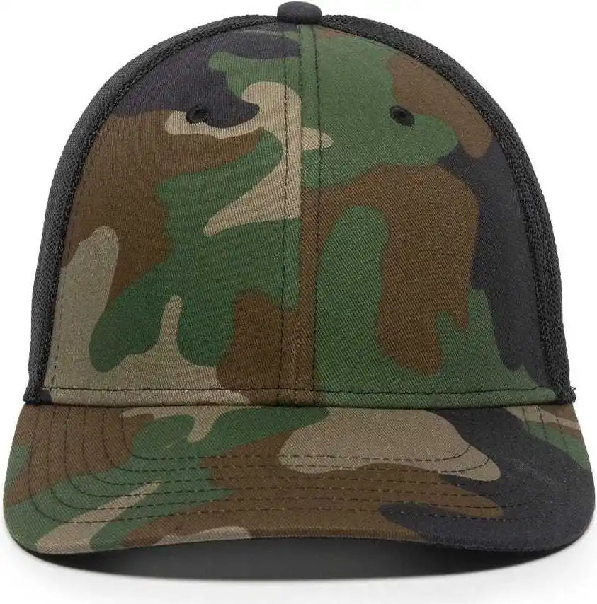 Oc Sports Rgr-360m Adjustable Mesh Back Cap - Generic Camo Black - Green / 6 7/8’’ - 7 1/2’’