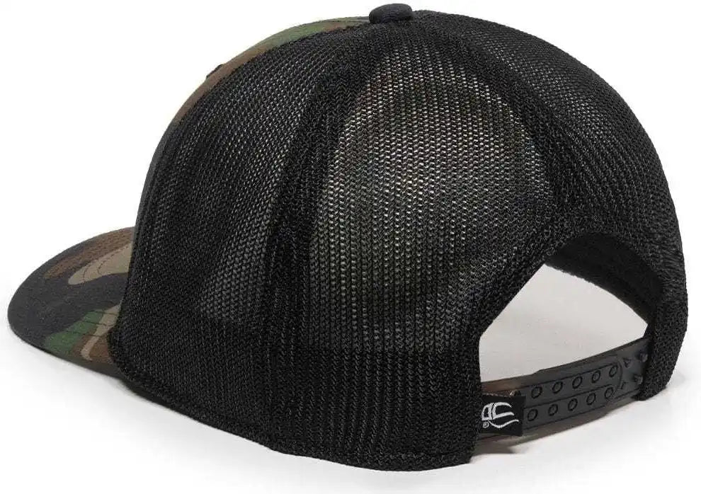 Oc Sports Rgr-360m Adjustable Mesh Back Cap - Generic Camo Black - Green / 6 7/8’’ - 7 1/2’’