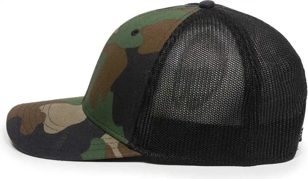 Oc Sports Rgr-360m Adjustable Mesh Back Cap - Generic Camo Black - Green / 6 7/8’’ - 7 1/2’’