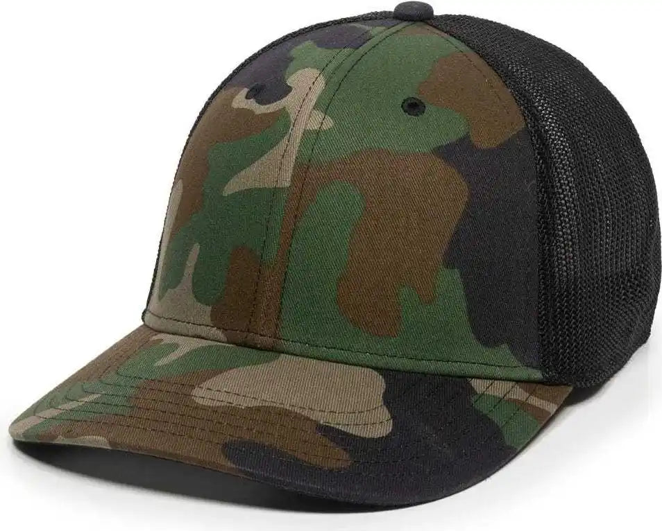 Oc Sports Rgr-360m Adjustable Mesh Back Cap - Generic Camo Black - Green / 6 7/8’’ - 7 1/2’’