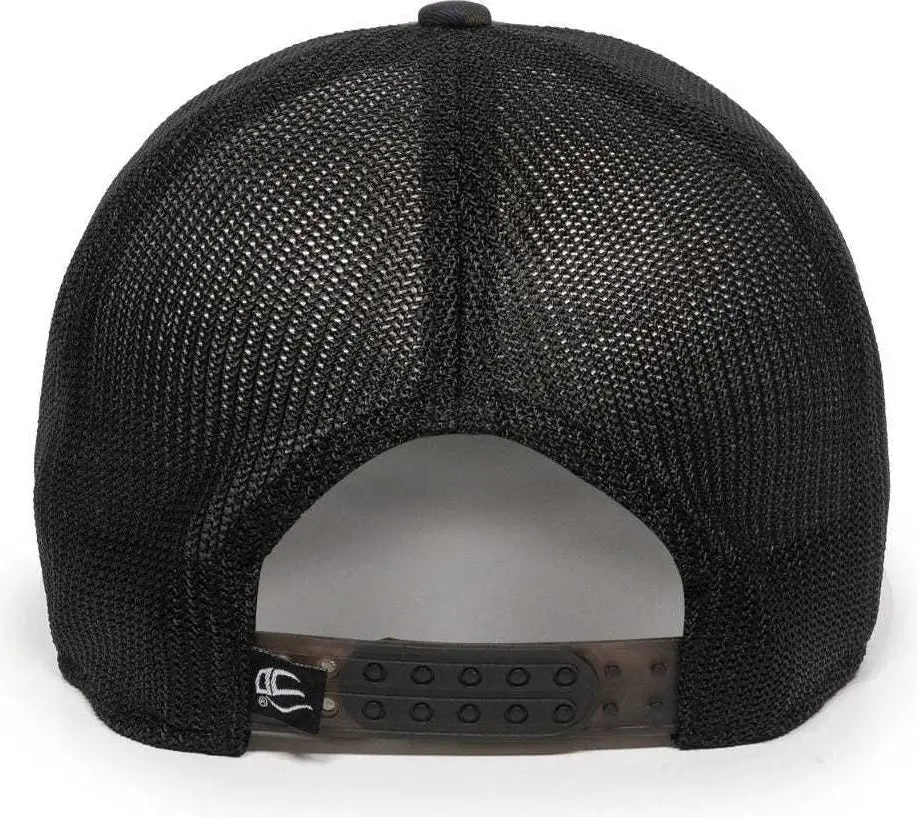 Oc Sports Rgr-360m Adjustable Mesh Back Cap - Generic Camo Black - Green / 6 7/8’’ - 7 1/2’’