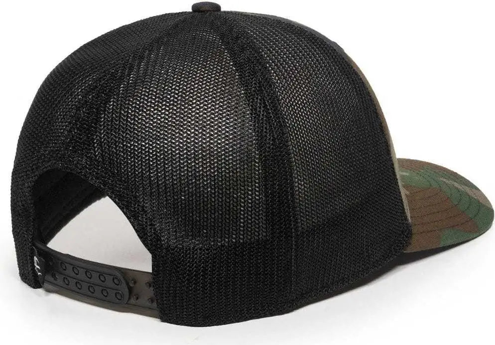 Oc Sports Rgr-360m Adjustable Mesh Back Cap - Generic Camo Black - Green / 6 7/8’’ - 7 1/2’’